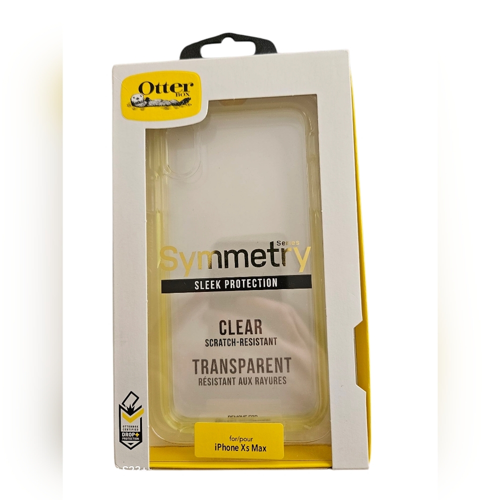 Otterbox Symmetry IPhone XS max case NWT scratch resistant transparent yellow